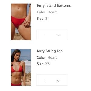 Daily Drills Red Swim suit top xs bottoms small